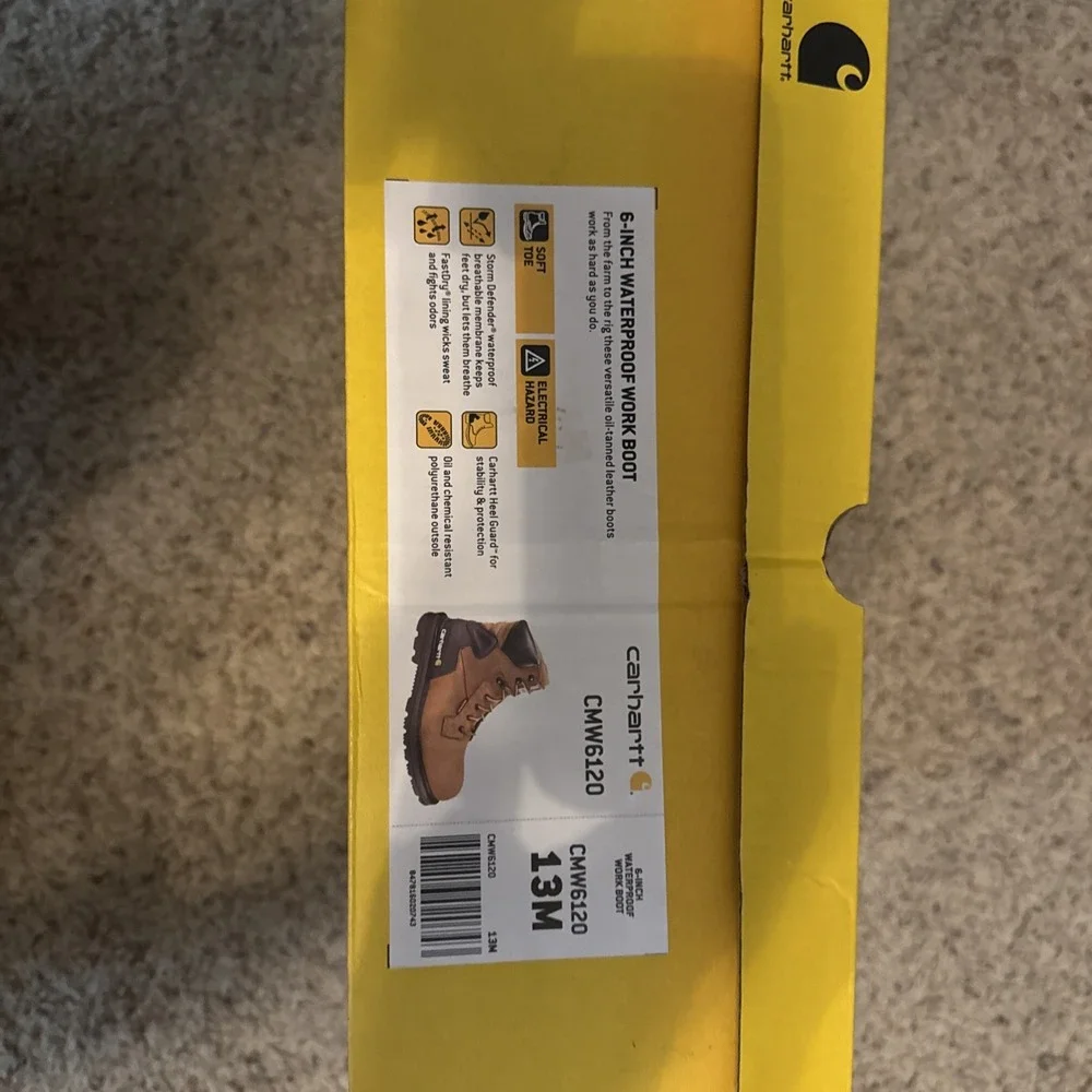 Carhartt Heritage Waterproof 6" Soft Toe Work Boot BISON BROWN OIL T🔥SALE DEAL - Picture 5 of 6